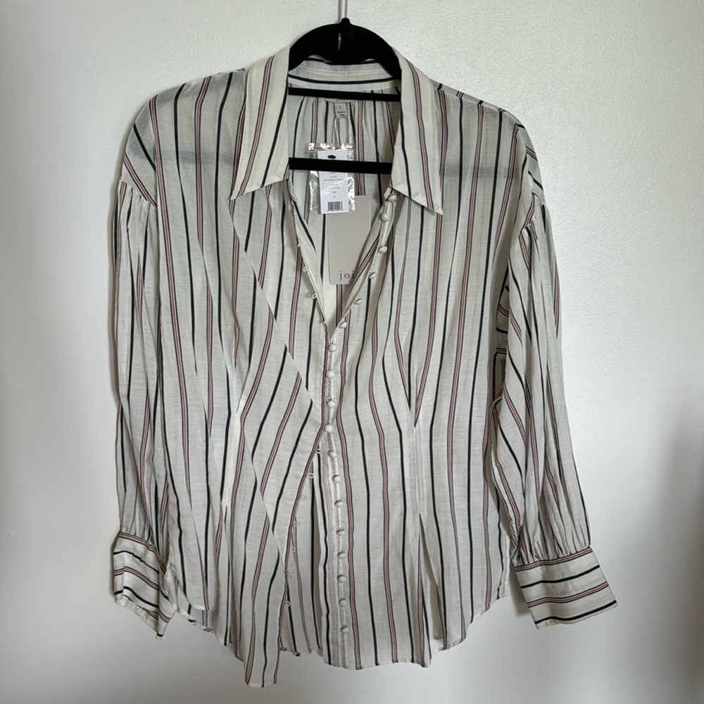 Joie Striped Blouse Size L